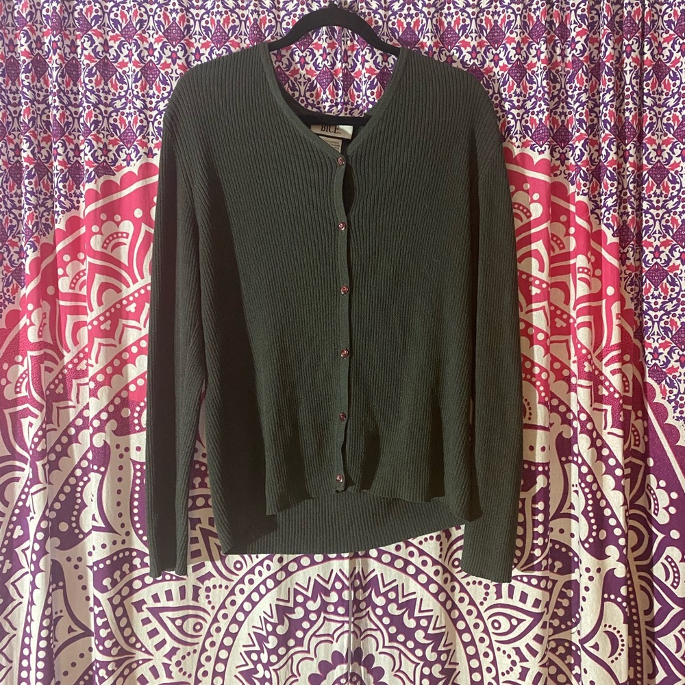 Bice Gray Button Up Cardigan XL
